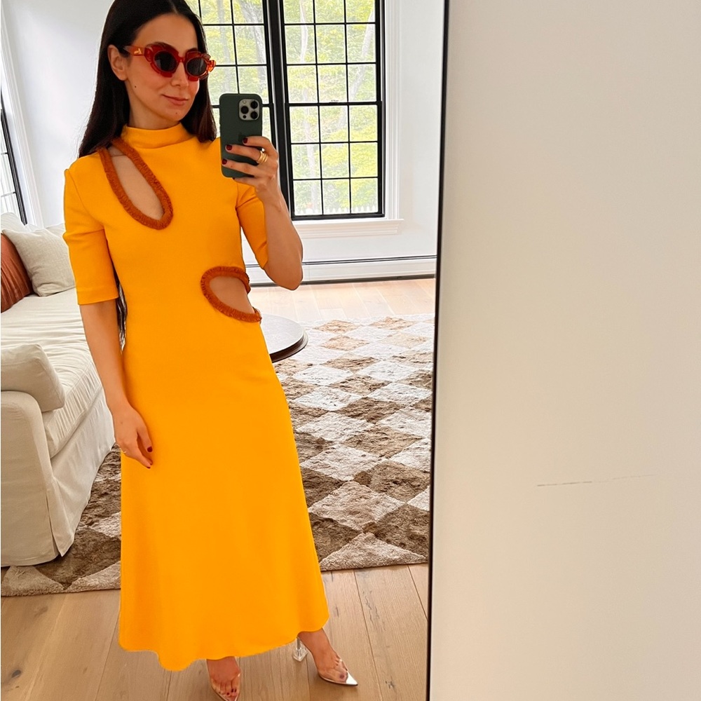 Proenza Schouler
Bi-Stretch Crepe Cutout Dress Yellow